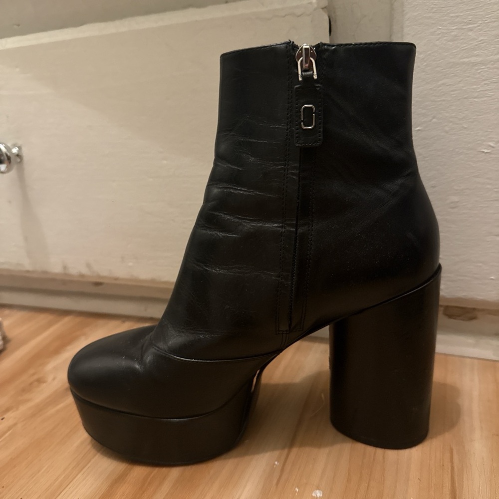 Black Marc Jacobs Platform Ankle Boots - Picture 4 of 5
